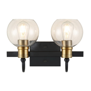 Marais Iron/Glass Rustic Vintage LED Vanity Light - JONATHAN Y